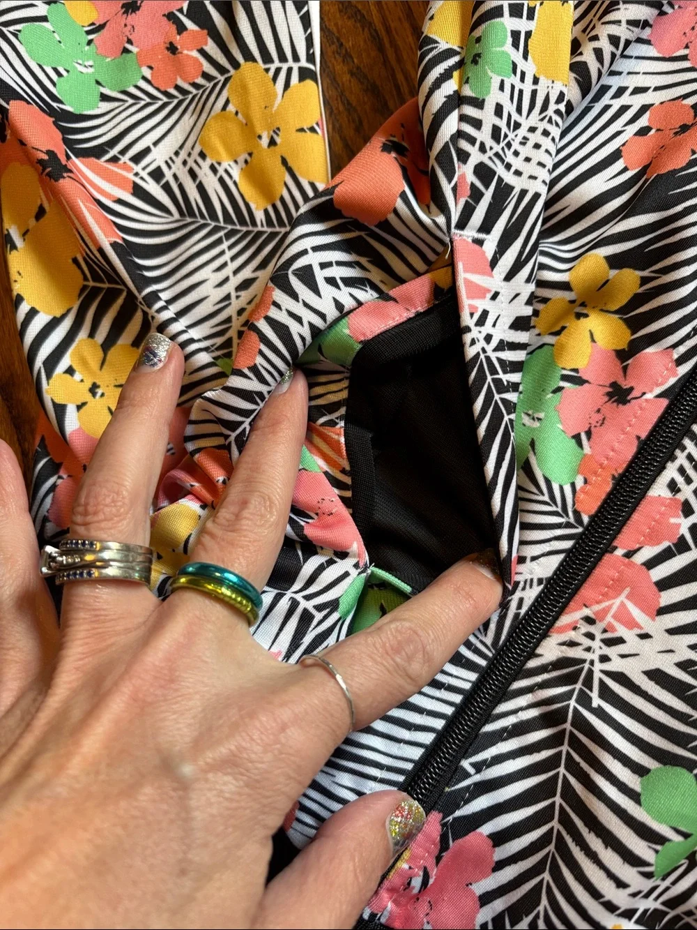 EUC adidas Tropical Floral Print Jacket in Black, Yellow, Coral, Green YXL